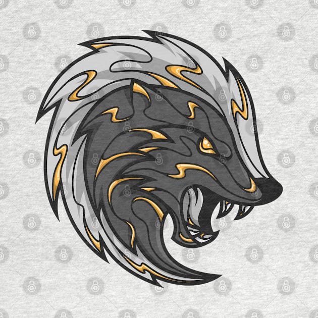 yellow and black loyal badger by FamiFriki_V